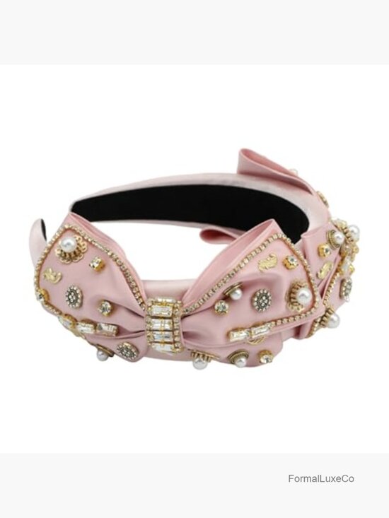 Luxury Rhinestone Velvet Padded Bow Headband